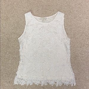 White Lace Tank Top